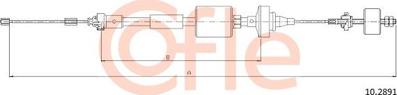 Cofle 10.2891 - Cavo comando, Comando frizione www.autoricambit.com