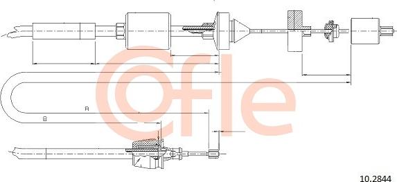 Cofle 10.2844 - Cavo comando, Comando frizione www.autoricambit.com