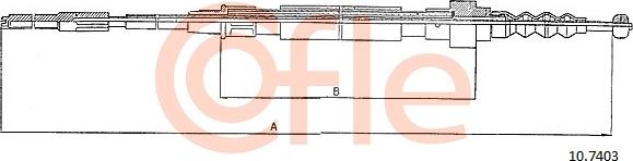 Cofle 10.7403 - Cavo comando, Freno stazionamento www.autoricambit.com