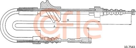Cofle 10.7543 - Cavo comando, Freno stazionamento www.autoricambit.com