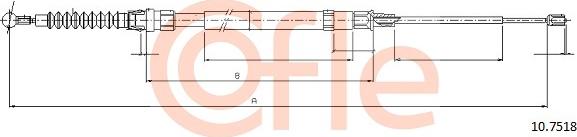 Cofle 10.7518 - Cavo comando, Freno stazionamento www.autoricambit.com