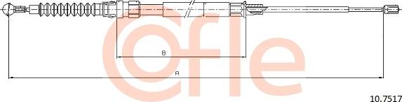 Cofle 10.7517 - Cavo comando, Freno stazionamento www.autoricambit.com