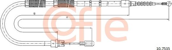 Cofle 10.7535 - Cavo comando, Freno stazionamento www.autoricambit.com