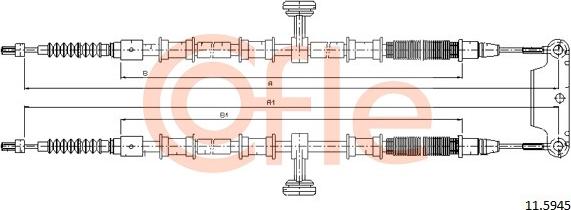 Cofle 11.5945 - Cavo comando, Freno stazionamento www.autoricambit.com