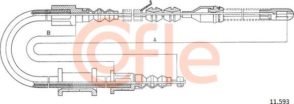 Cofle 11.593 - Cavo comando, Freno stazionamento www.autoricambit.com