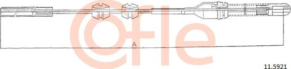 Cofle 11.5921 - Cavo comando, Freno stazionamento www.autoricambit.com