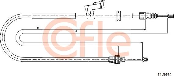 Cofle 11.5494 - Cavo comando, Freno stazionamento www.autoricambit.com