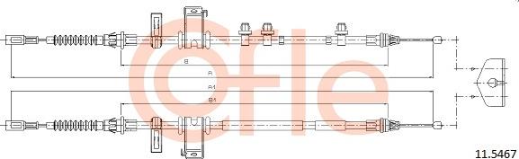 Cofle 11.5467 - Cavo comando, Freno stazionamento www.autoricambit.com