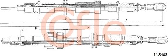 Cofle 11.5483 - Cavo comando, Freno stazionamento www.autoricambit.com