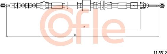 Cofle 11.5512 - Cavo comando, Freno stazionamento www.autoricambit.com