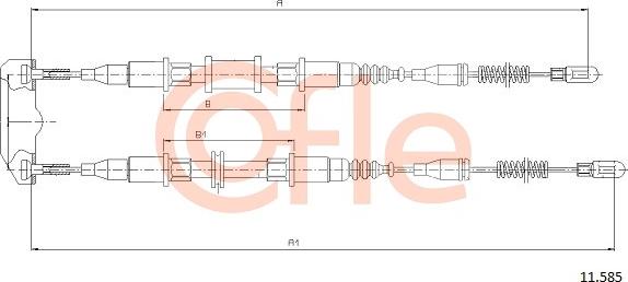 Cofle 11.585 - Cavo comando, Freno stazionamento www.autoricambit.com