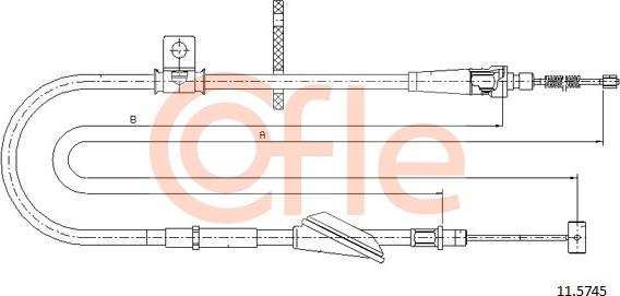 Cofle 11.5745 - Cavo comando, Freno stazionamento www.autoricambit.com