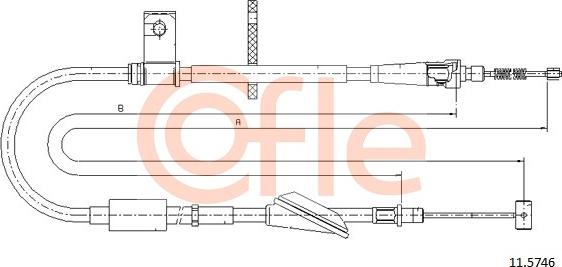 Cofle 11.5746 - Cavo comando, Freno stazionamento www.autoricambit.com