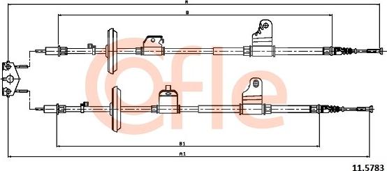 Cofle 11.5783 - Cavo comando, Freno stazionamento www.autoricambit.com