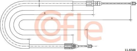 Cofle 11.6588 - Cavo comando, Freno stazionamento www.autoricambit.com