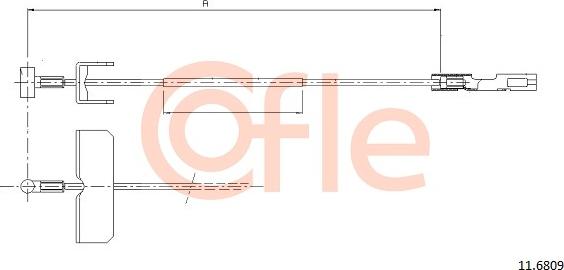 Cofle 11.6809 - Cavo comando, Freno stazionamento www.autoricambit.com