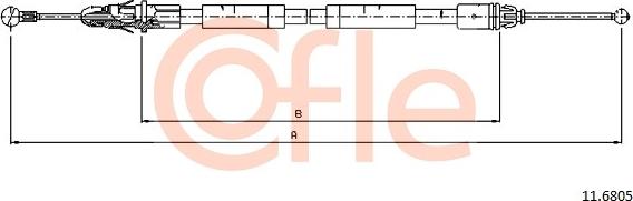 Cofle 11.6805 - Cavo comando, Freno stazionamento www.autoricambit.com