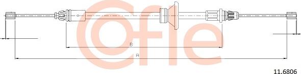 Cofle 11.6806 - Cavo comando, Freno stazionamento www.autoricambit.com