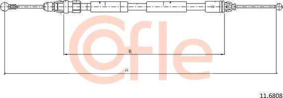 Cofle 11.6808 - Cavo comando, Freno stazionamento www.autoricambit.com