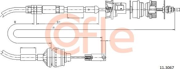 Cofle 11.3067 - Cavo comando, Comando frizione www.autoricambit.com