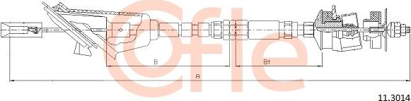 Cofle 11.3014 - Cavo comando, Comando frizione www.autoricambit.com