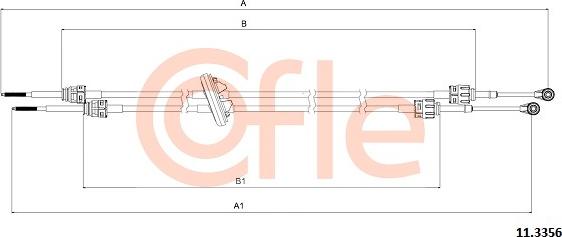 Cofle 92.11.3356 - Cavo comando, Cambio manuale www.autoricambit.com