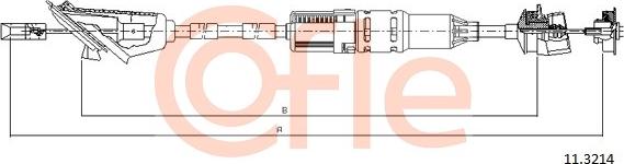 Cofle 11.3214 - Cavo comando, Comando frizione www.autoricambit.com