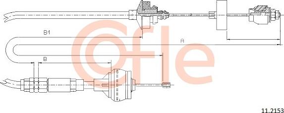 Cofle 11.2153 - Cavo comando, Comando frizione www.autoricambit.com