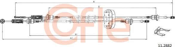 Cofle 11.2882 - Cavo comando, Cambio manuale www.autoricambit.com