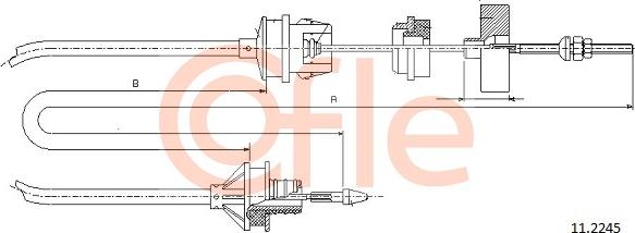 Cofle 11.2245 - Cavo comando, Comando frizione www.autoricambit.com