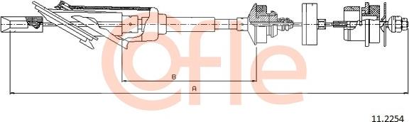 Cofle 11.2254 - Cavo comando, Comando frizione www.autoricambit.com