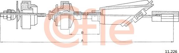 Cofle 11.226 - Cavo comando, Comando frizione www.autoricambit.com