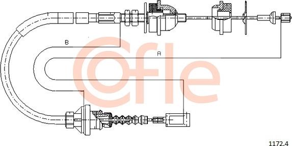 Cofle 92.1172.4 - Cavo comando, Comando frizione www.autoricambit.com