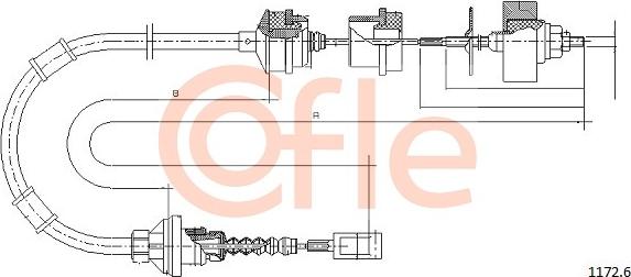 Cofle 1172.6 - Cavo comando, Comando frizione www.autoricambit.com