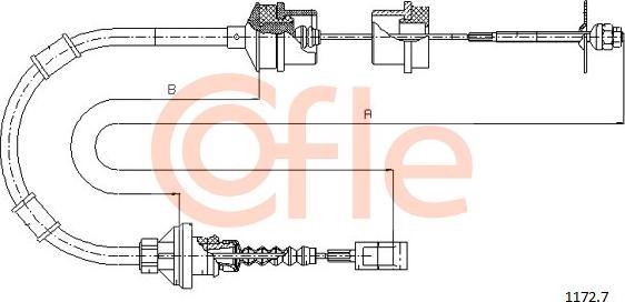 Cofle 1172.7 - Cavo comando, Comando frizione www.autoricambit.com