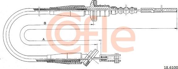 Cofle 18.6100 - Cavo comando, Comando frizione www.autoricambit.com