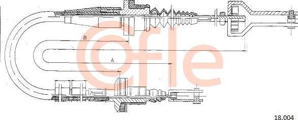 Cofle 18.004 - Cavo comando, Comando frizione www.autoricambit.com