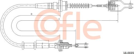 Cofle 18.0035 - Cavo comando, Comando frizione www.autoricambit.com