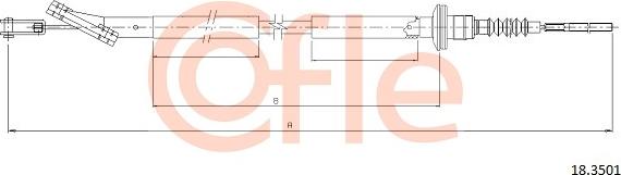 Cofle 18.3501 - Cavo comando, Comando frizione www.autoricambit.com