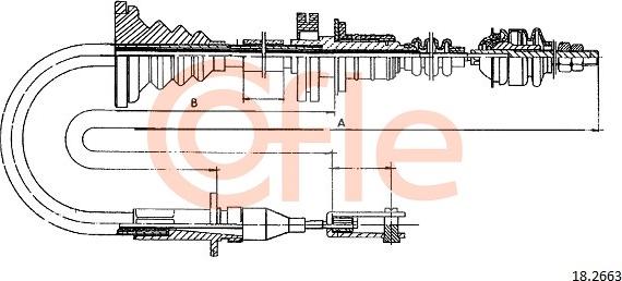 Cofle 18.2663 - Cavo comando, Comando frizione www.autoricambit.com