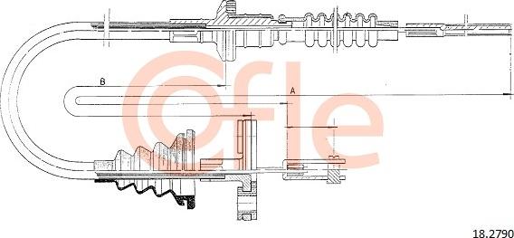Cofle 18.2790 - Cavo comando, Comando frizione www.autoricambit.com