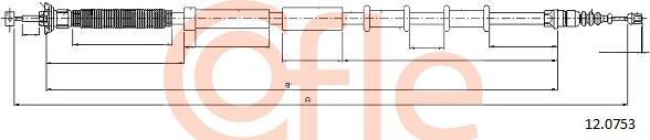 Cofle 12.0753 - Cavo comando, Freno stazionamento www.autoricambit.com