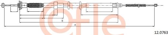 Cofle 12.0763 - Cavo comando, Freno stazionamento www.autoricambit.com