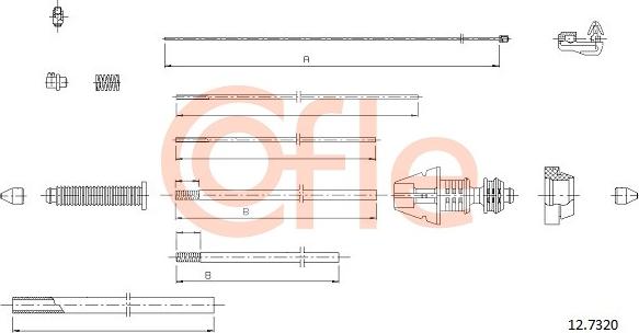 Cofle 12.7320 - Cavo acceleratore www.autoricambit.com