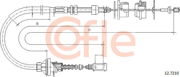 Cofle 12.7210 - Cavo comando, Comando frizione www.autoricambit.com