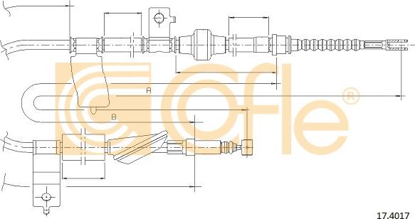 Cofle 17.4017 - Cavo comando, Freno stazionamento www.autoricambit.com