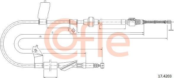 Cofle 17.4203 - Cavo comando, Freno stazionamento www.autoricambit.com