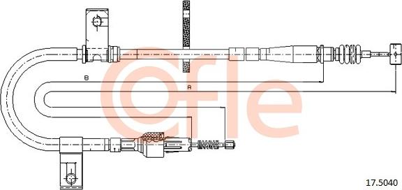 Cofle 17.5040 - Cavo comando, Freno stazionamento www.autoricambit.com