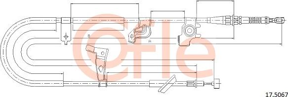 Cofle 17.5067 - Cavo comando, Freno stazionamento www.autoricambit.com