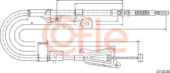 Cofle 17.0130 - Cavo comando, Freno stazionamento www.autoricambit.com